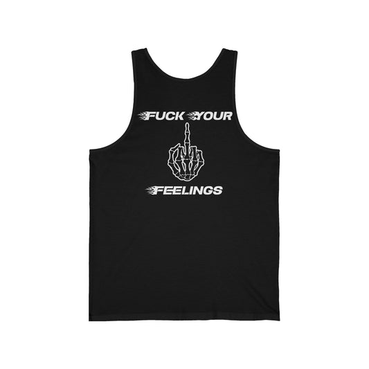 "Fuck Your Feelings" Skeleton Middle Finger Graphic