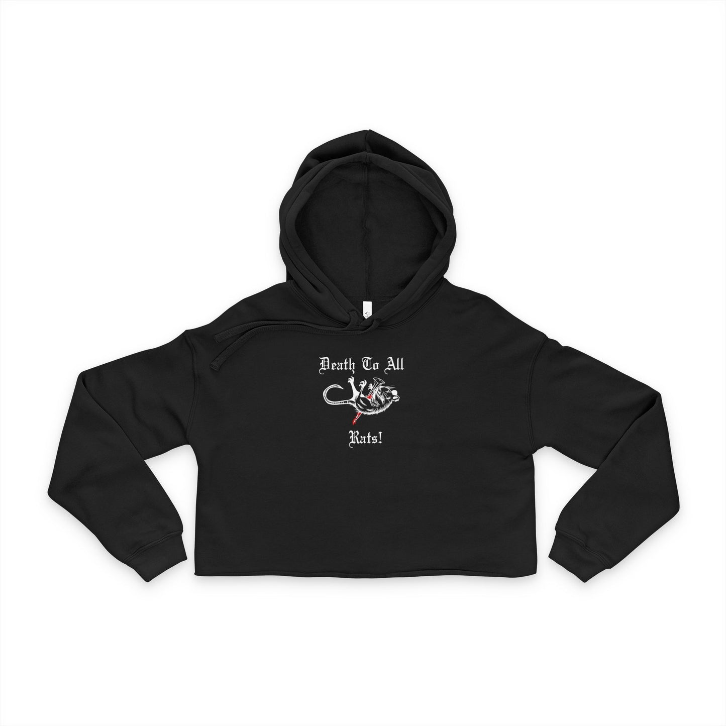 Death to All rats! Women's Cropped Hoodie - Fun and Stylish Casual Wear