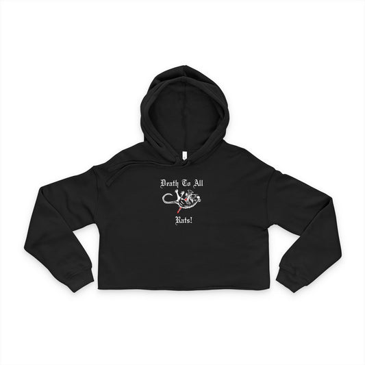 Death to All rats! Women's Cropped Hoodie - Fun and Stylish Casual Wear