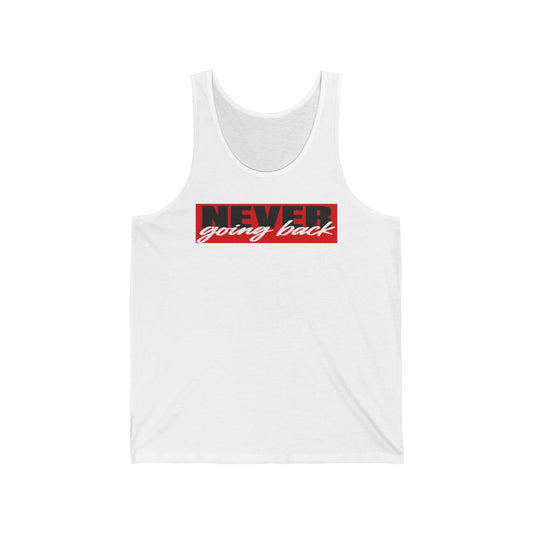 "Never Going Back" Graphic Tank Top – Retro Bold Statement Tank